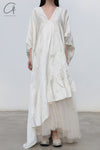 MUTEDANCE V-neck layered dress MD23FW67 PM111